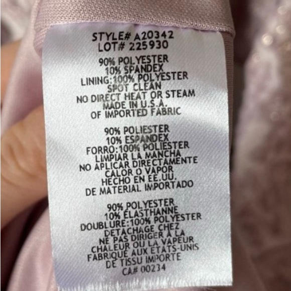 Betsy & Adam textured shimmer bellsleeve wedding guest dress PLS READ listing - Picture 9 of 11